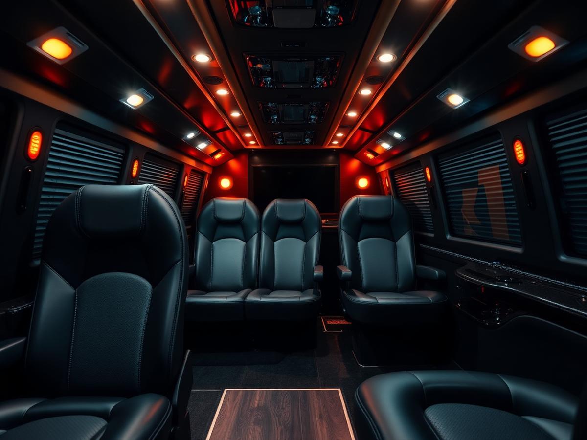 Luxury bus interior